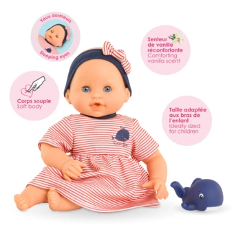 Poupon Bébé Bain Calypso - Baleine