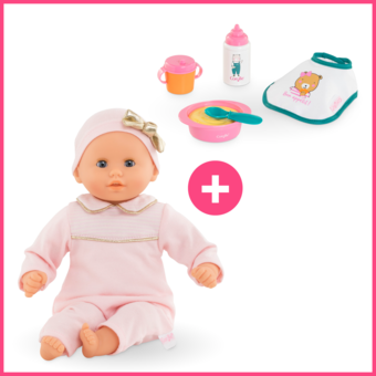 Bébé Calin Manon et Petit Coffret Repas