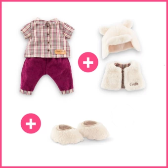 Dressing Petit Explorateur à Carreaux  pour poupon 30 cm