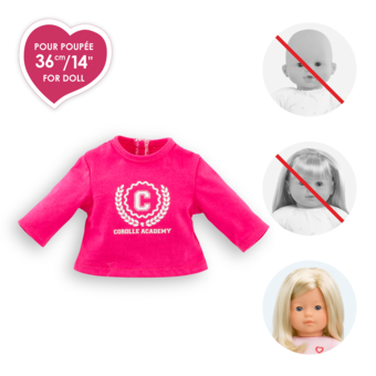 T-Shirt Fuchsia Corolle Academy pour poupée ma Corolle