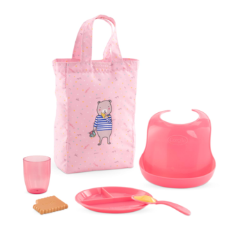 Coffret Repas pour poupon 36 à 42 cm - sac
