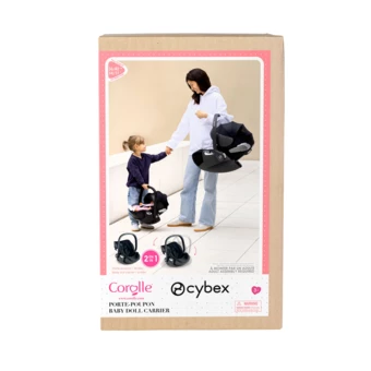 Porte-Poupon Cybex 2 en 1 noir pour poupon 36 et 42 cm