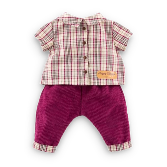 Chemise à Carreaux & Pantalon Petit Explorateur pour poupon 30 cm