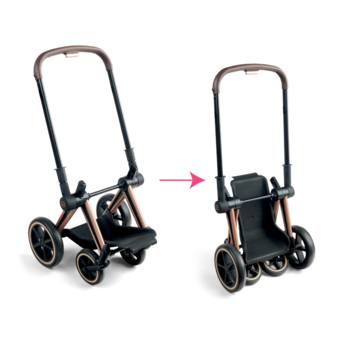 Landau 3 en 1 Cybex Priam Noir pour poupon 36 / 42 / 52 cm