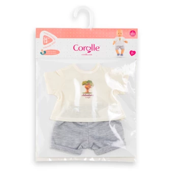 T-Shirt & Short Petit Explorateur pour poupon 36 cm