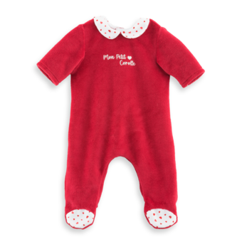 Pyjama Pétales de Cœurs pour poupon 36 cm
