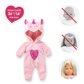 Pyjama Licorne Rose pour poupée ma Corolle