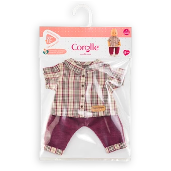 Chemise à Carreaux & Pantalon Petit Explorateur pour poupon 30 cm