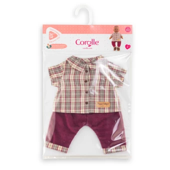 Chemise à Carreaux & Pantalon Petit Explorateur pour poupon 36 cm