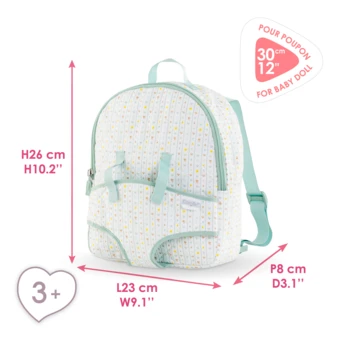 Sac à Dos Porte-Poupon Étoiles pour poupon 30 cm
