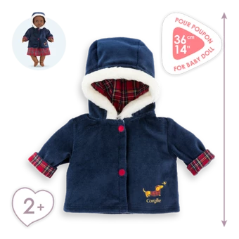 Manteau Corolle en Fêtes pour poupon 36 cm