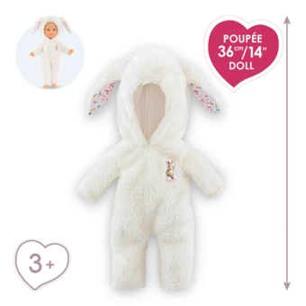 Pyjama Lapin Peluche pour poupée ma Corolle