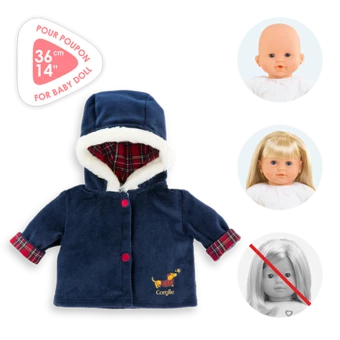 Manteau Corolle en Fêtes pour poupon avec caractéristiques