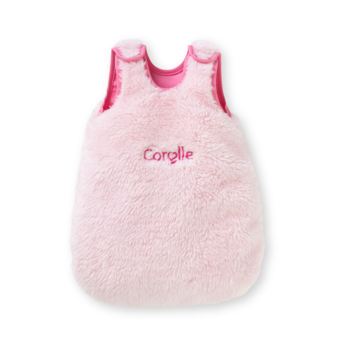 Turbulette Peluche Rose pour poupon 30 cm