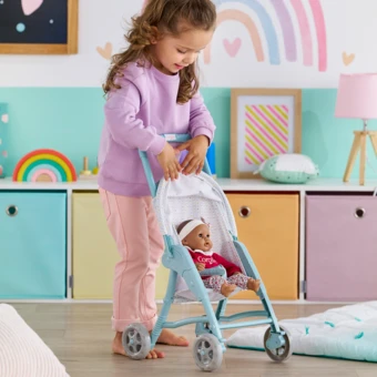 Poussette Étoiles pour poupon 30 cm