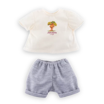 T-Shirt & Short Petit Explorateur pour poupon 30 cm