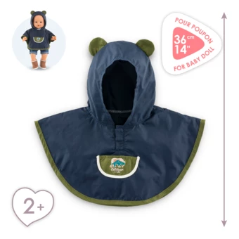 Poncho de Pluie Petit Explorateur pour poupon 36 cm