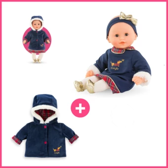 Mon Bébé Calin Margaux et Manteau Corolle en Fêtes