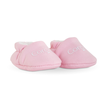 Chaussons roses pour poupon 30 cm