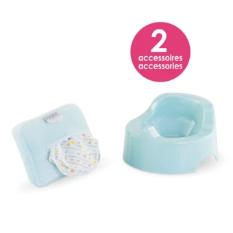 Pot & Lingette Étoiles pour poupon 30 et 36 cm