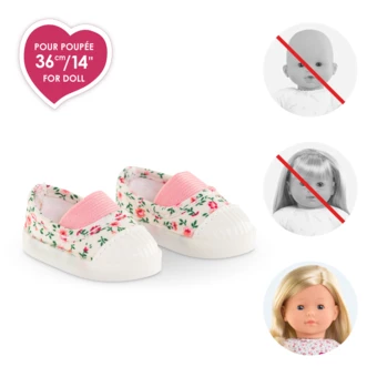Tennis Fleuries pour poupée ma Corolle