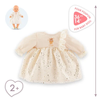 Robe Forêt Enchantée pour poupon 36 cm