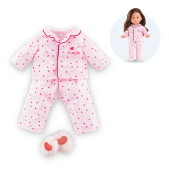 Pyjama  2 Pièces & Chaussons pour poupée ma Corolle