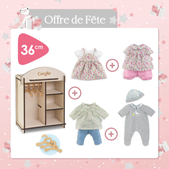 Mon Dressing Floral pour poupon 36 cm