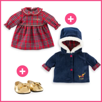 Dressing Robe Corolle en Fêtes pour poupon 36 cm