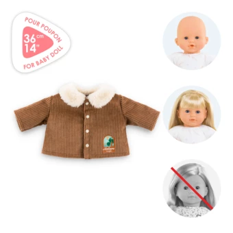 Veste velours Petit Explorateur pour poupon 36 cm