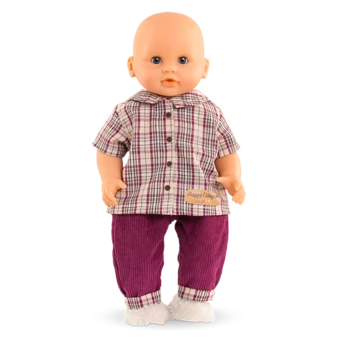 Chemise à Carreaux & Pantalon Petit Explorateur pour poupon 30 cm