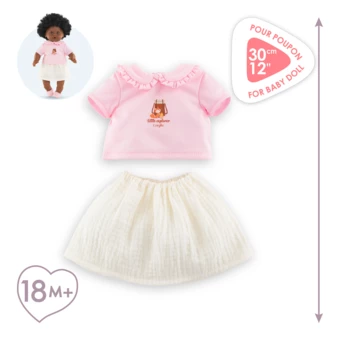 T-Shirt & Jupe Petit Explorateur pour poupon 30 cm