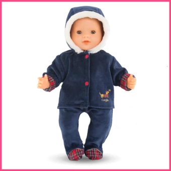 Mon grand Poupon Suzanne, Manteau et Pyjama Corolle en Fêtes