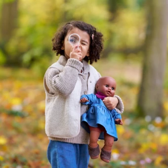 Dressing Petit Explorateur denim pour poupon 36 cm