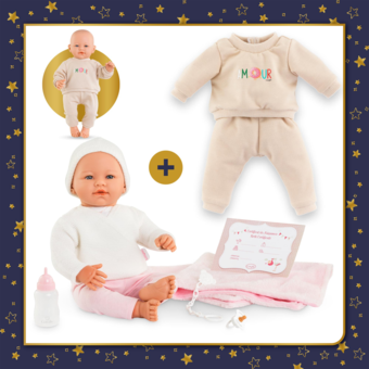 Poupon Rose et Jogging Beige