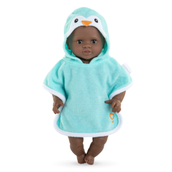 Cape de Bain Pingouin pour poupon 30 cm