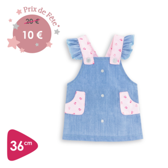 Robe à Bretelles en Jean pour poupée ma Corolle