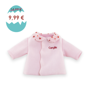 Manteau Pétales de Cœurs pour poupée ma Corolle