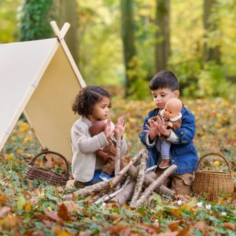 Veste velours Petit Explorateur pour poupon 36 cm