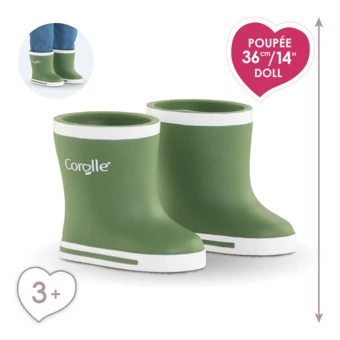 Bottes de Pluie Kaki pour poupée ma Corolle