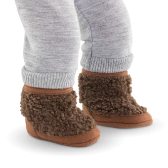 Bottes Moumoute Marron pour poupon 36 cm