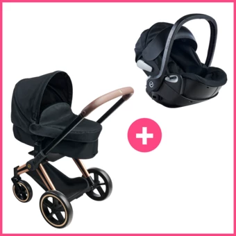 Ensemble Landau 3 en 1 Priam Cybex + Porte-poupon Cybex Noir