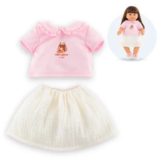 T-Shirt & Jupe Petit Explorateur pour poupon 36 cm