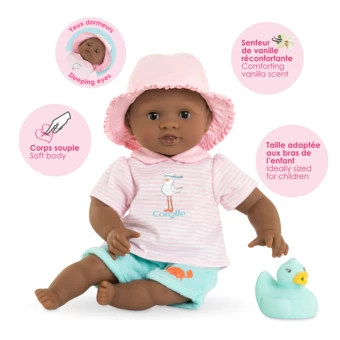 Poupon Bébé Bain Alyzée - Canard