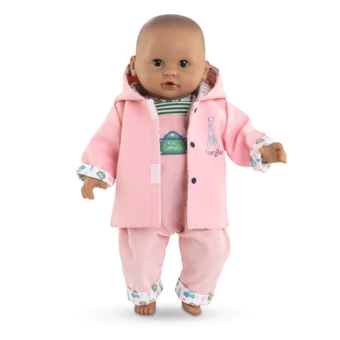 Dressing Salopette Week End à Paris & Chaussons pour poupon 30 cm