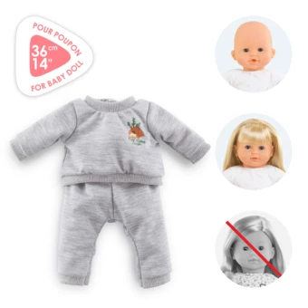 Jogging Gris Petit Explorateur pour poupon 36 cm