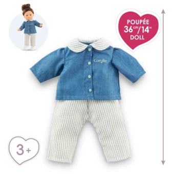Ensemble Blouse & Pantalon Rayé pour poupée ma Corolle