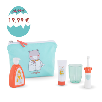 Trousse de toilette et accessoires pour poupon 36 et 42 cm