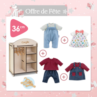 Mon Dressing Coloré pour poupon 36 cm