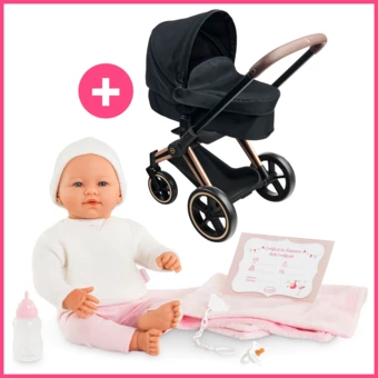 Poupon Rose et Landau Cybex Noir